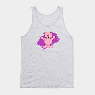 Bear in Rose Tank Top